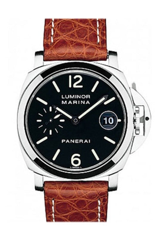 Panerai Panerai Panerai Luminor Marina Black Dial Automatic Men's Watch PAM00048 luxury watch by Global Sky Diamonds, Diamond District NYC, mazalito
