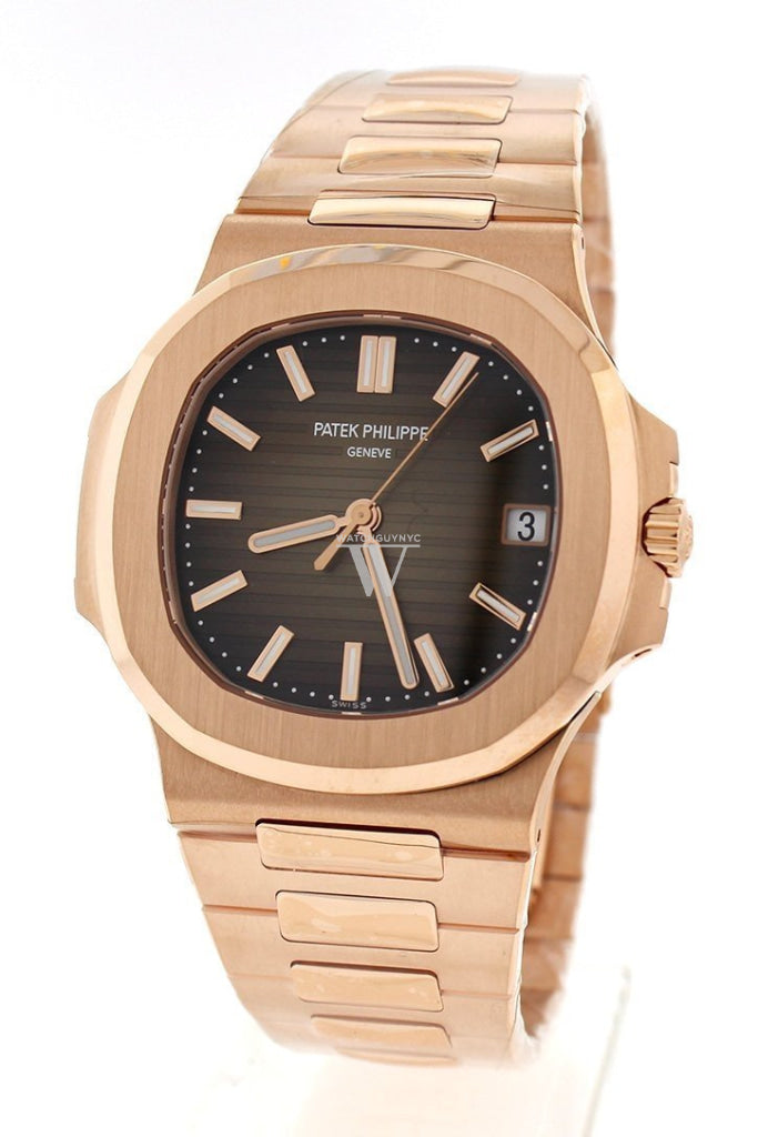 Patek Philippe Nautilus Brown Dial 18K Rose Gold Automatic Men's Watch 5711/1R-001