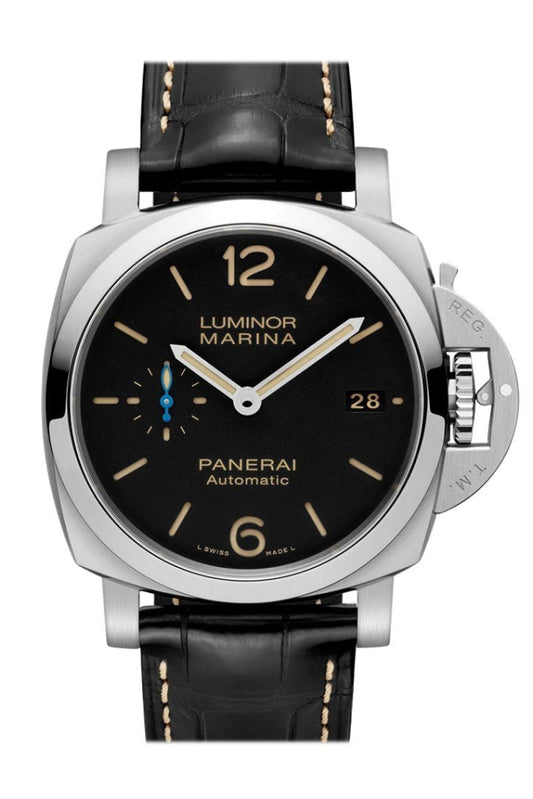 Panerai Panerai Panerai Luminor Marina 1950 Acciaio Black Dial Men's Watch Pam01392 luxury watch by Global Sky Diamonds, Diamond District NYC, mazalito