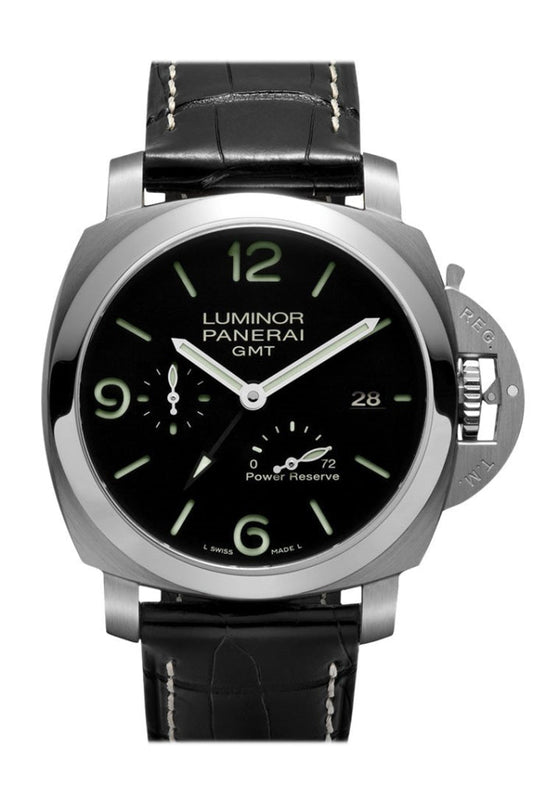 Panerai Panerai Panerai Luminor 1950 3 Days Gmt Power Reserve Automatic Acciaio 44mm Black Dial Men's Watch Pam00321 luxury watch by Global Sky Diamonds, Diamond District NYC, mazalito