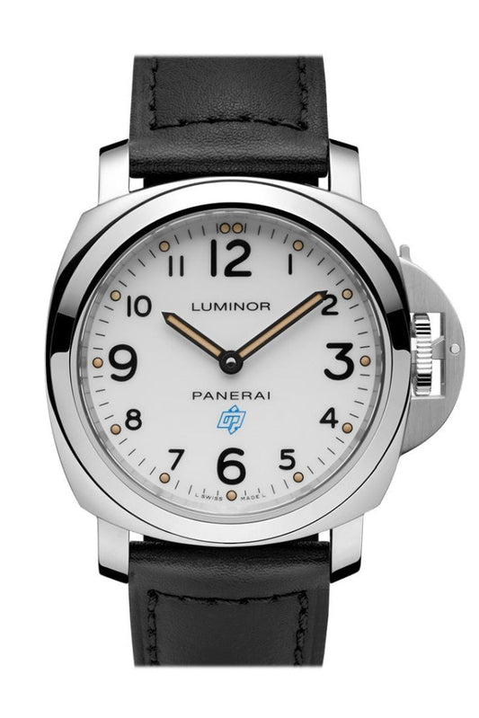 Panerai Panerai Panerai Luminor Base Logo Acciaio 44mm White Dial Men's Watch Pam00630 luxury watch by Global Sky Diamonds, Diamond District NYC, mazalito