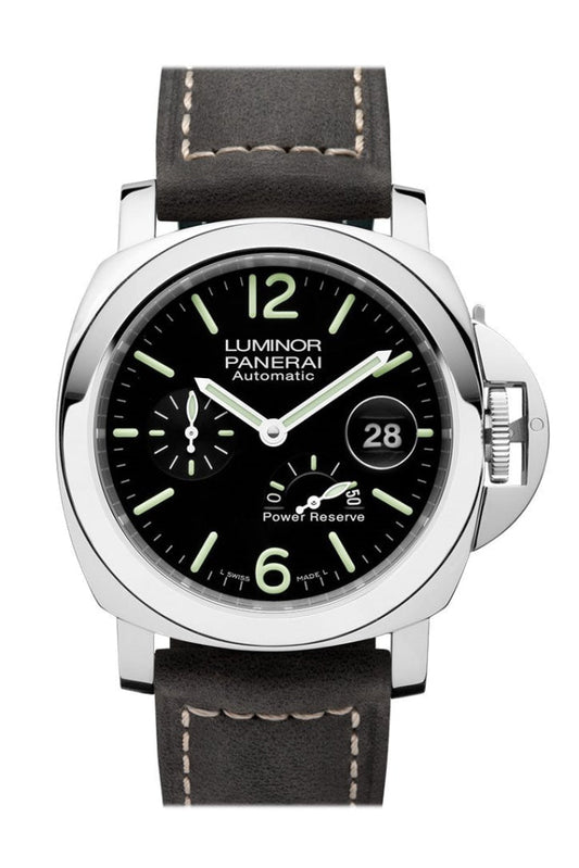Panerai Panerai Panerai Luminor Power Reserve Automatic Acciaio 44mm Black Dial Men's luxury watch by Global Sky Diamonds, Diamond District NYC, mazalito