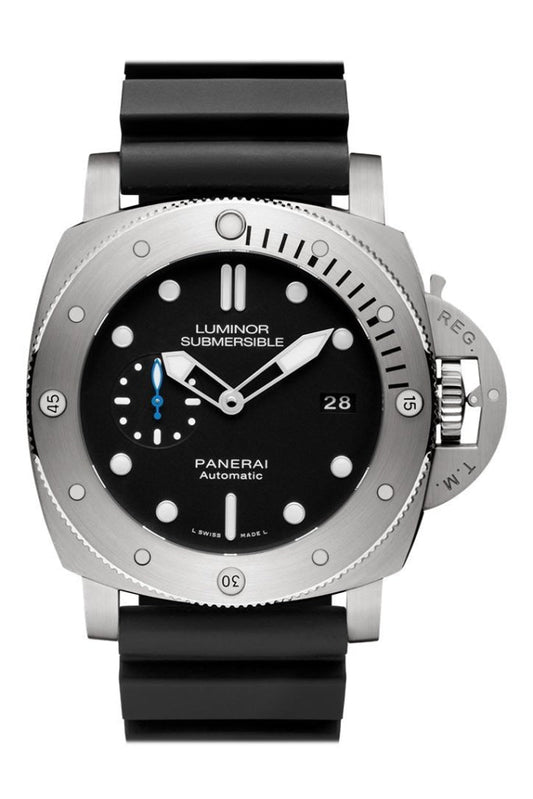 Panerai Panerai Panerai Luminor Submersible 1950 3 Days Automatic Titanio 47mm Black D luxury watch by Global Sky Diamonds, Diamond District NYC, mazalito