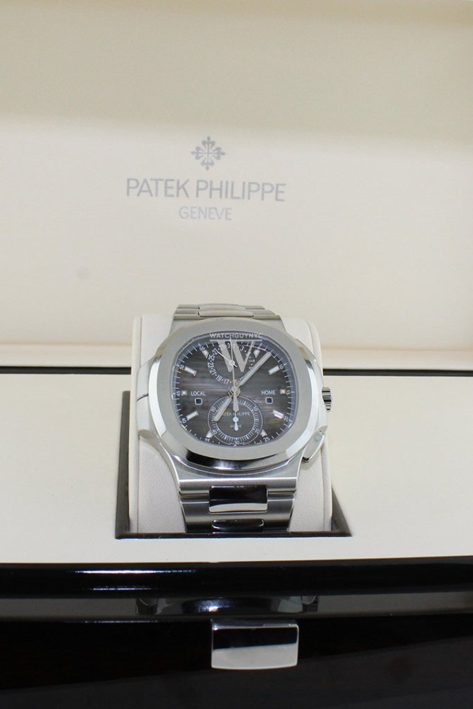 Patek Philippe Nautilus Travel Time Chronograph Stainless Steel Automatic Men's Watch 5990/1A-001