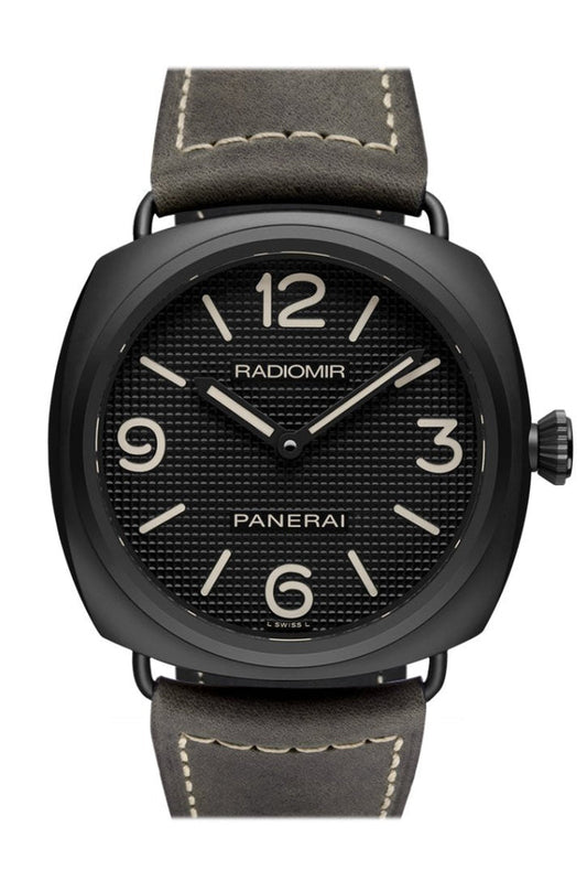 Panerai Panerai Panerai Radiomir Ceramica 45mm Black Dial Men's Watch Pam00643 luxury watch by Global Sky Diamonds, Diamond District NYC, mazalito