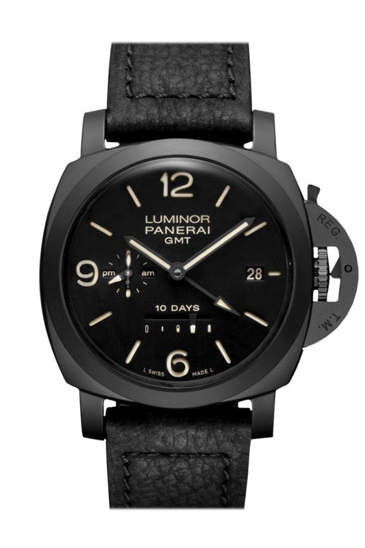 Panerai Panerai Panerai Pam00335 Luminor 1950 10 Days Automatic Gmt Ceramica 44mm Black Dial Men's Watch luxury watch by Global Sky Diamonds, Diamond District NYC, mazalito