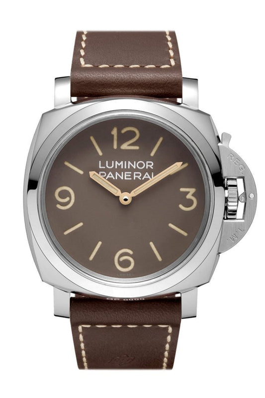 Panerai Panerai PaneraiPam00663 Luminor Marina 1950 3 Days Acciao 47 Brown Dial Men's Watch luxury watch by Global Sky Diamonds, Diamond District NYC, mazalito