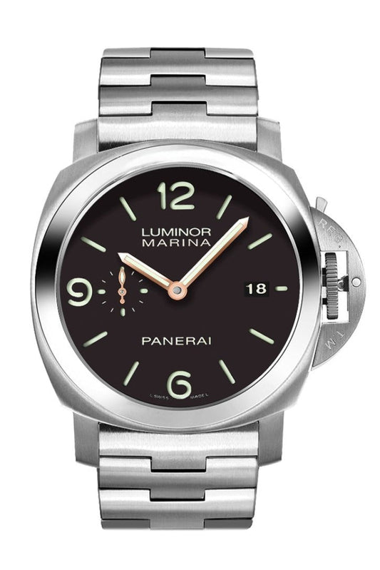 Panerai Panerai Panerai Luminor Marina Automatic 42mm Black Men's Watch PAM00352 luxury watch by Global Sky Diamonds, Diamond District NYC, mazalito