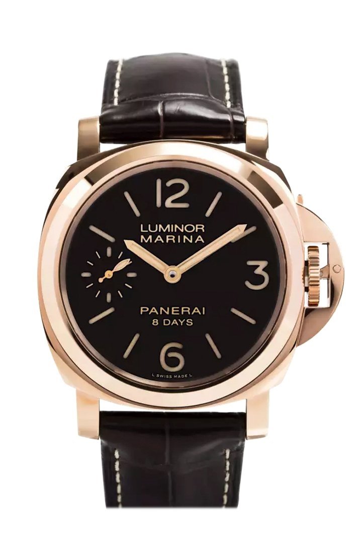Panerai Panerai Panerai Luminor Marina Brown Dial 18kt Rose Gold 44mm Men's Watch PAM00511 luxury watch by Global Sky Diamonds, Diamond District NYC, mazalito