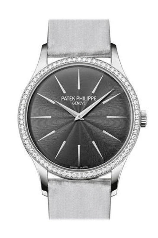 Patek Philippe Calatrava Ladies Hand Wound SilverDial Watch 4897G-010
