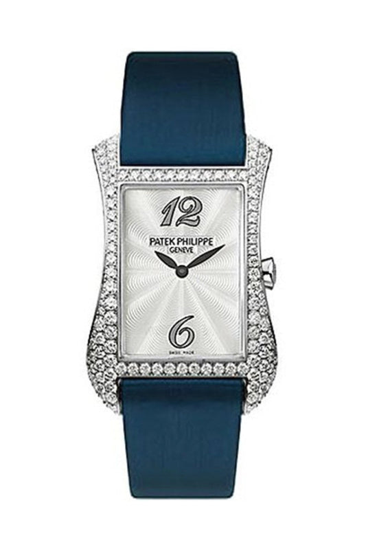 Patek Philippe Gondolo Serata 18kt White Gold Diamond Blue Ladies Watch 4972G-001