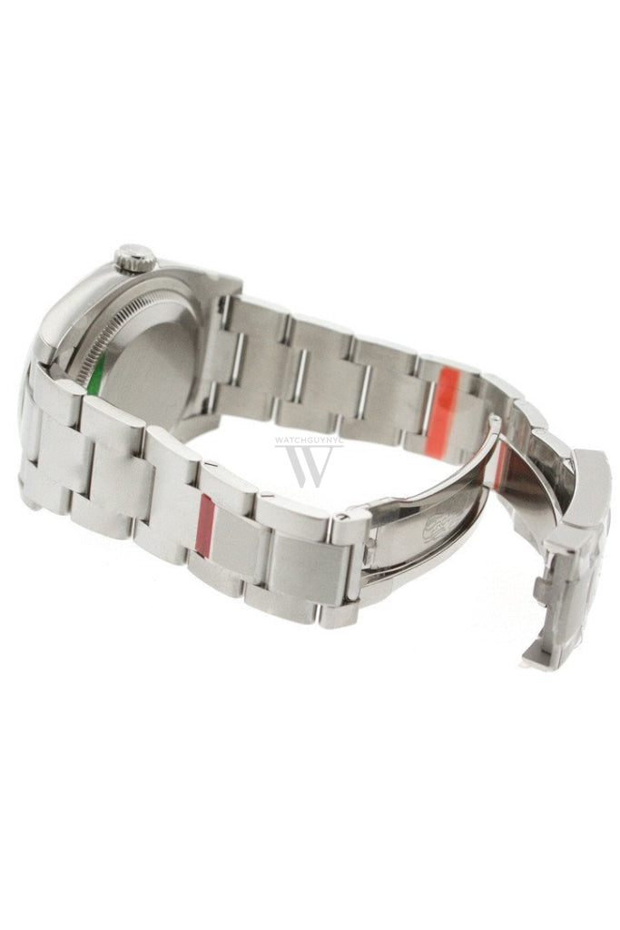 ROLEX Date 36 Smooth White Grape Dial Stainless Steel Watch 116000