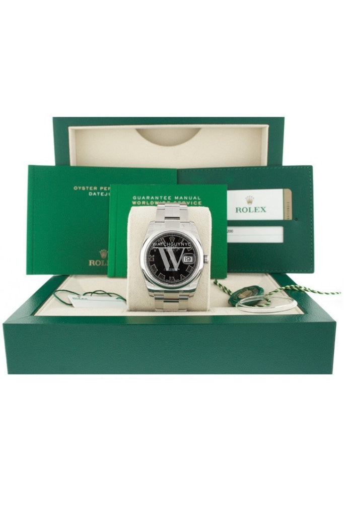 ROLEX Datejust 36 Black Roman Dial Men's Watch 116200 Pre-owned