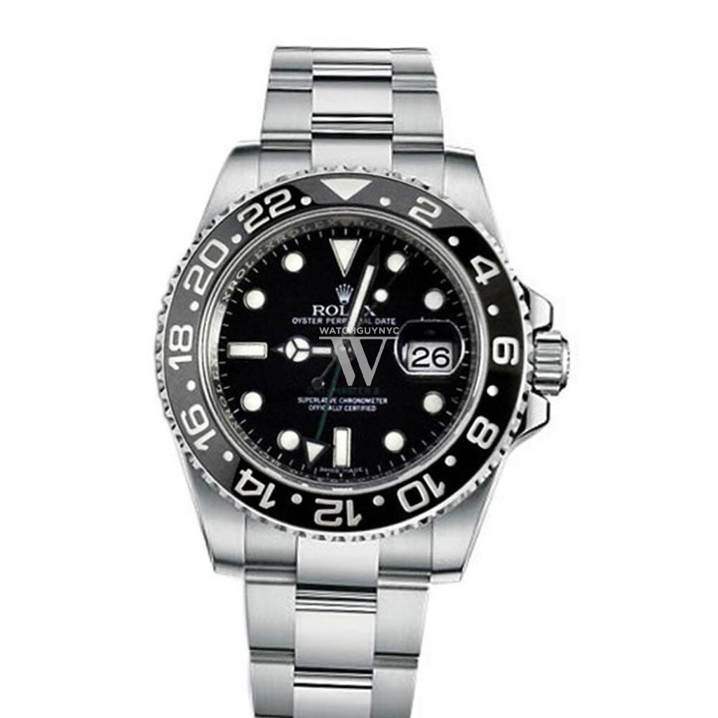 ROLEX GMT-Master II 40 Black Dial Stainless Steel Men's Watch 116710LN 116710