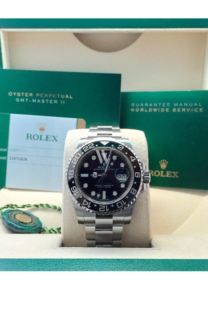 ROLEX GMT-Master II 40 Black Dial Stainless Steel Men's Watch 116710LN 116710