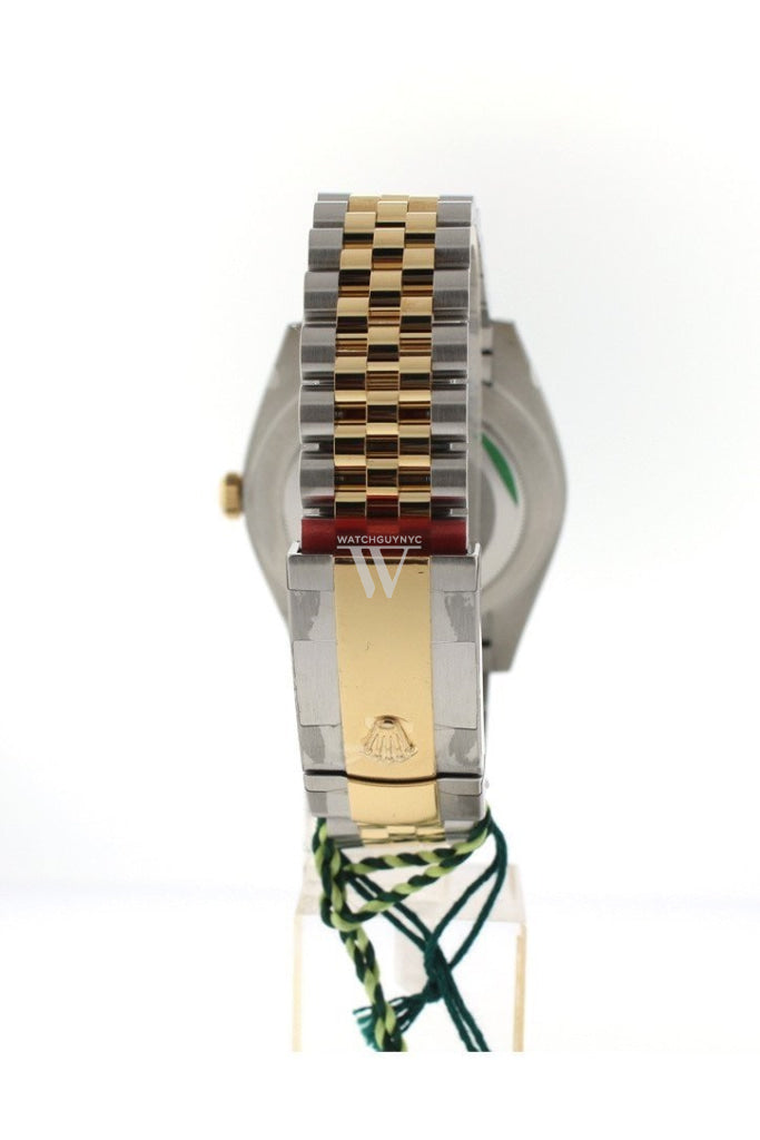 Rolex Datejust 41 White Dial Fluted Bezel 18k Yellow Gold Jubilee Mens Watch 126333