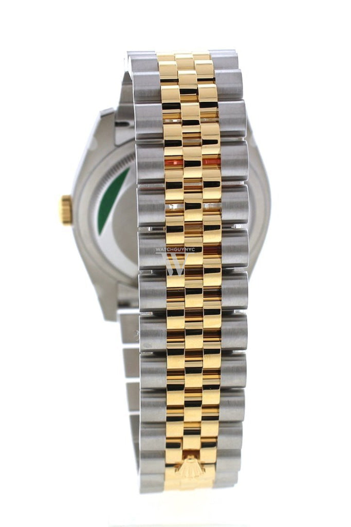 Rolex Datejust 36 Champagne-colour Diamond Dial Fluted 18K Gold Two Tone Jubilee Watch 116233 Pre-owned