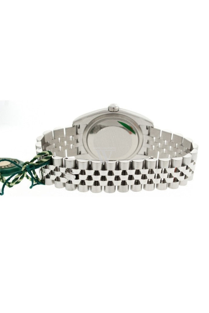 ROLEX Datejust 36 Black Diamond Dial White Gold Stainless Steel Men's Watch 116234 Pre-owned