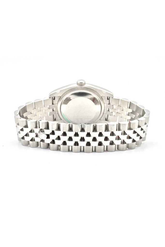 ROLEX  Datejust 36 Silver Floral Motif 2 Arab Dial Jubilee Men's Watch 116200 Pre-owned