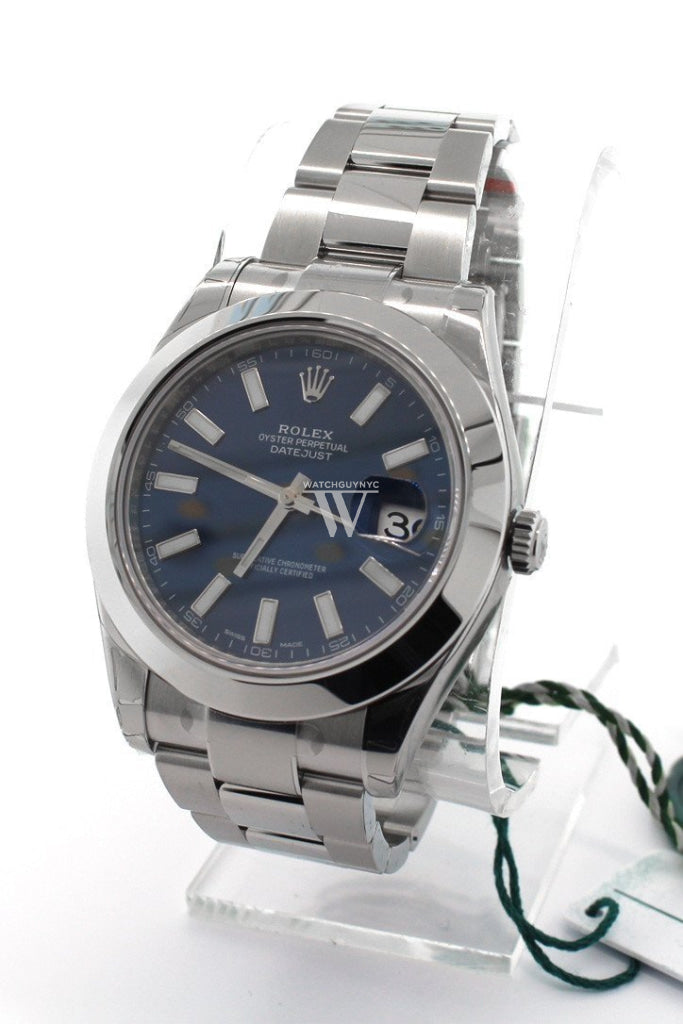 ROLEX Datejust II 41 Blue Dial Index Dial Steel Men's Watch 116300 Pre-owned