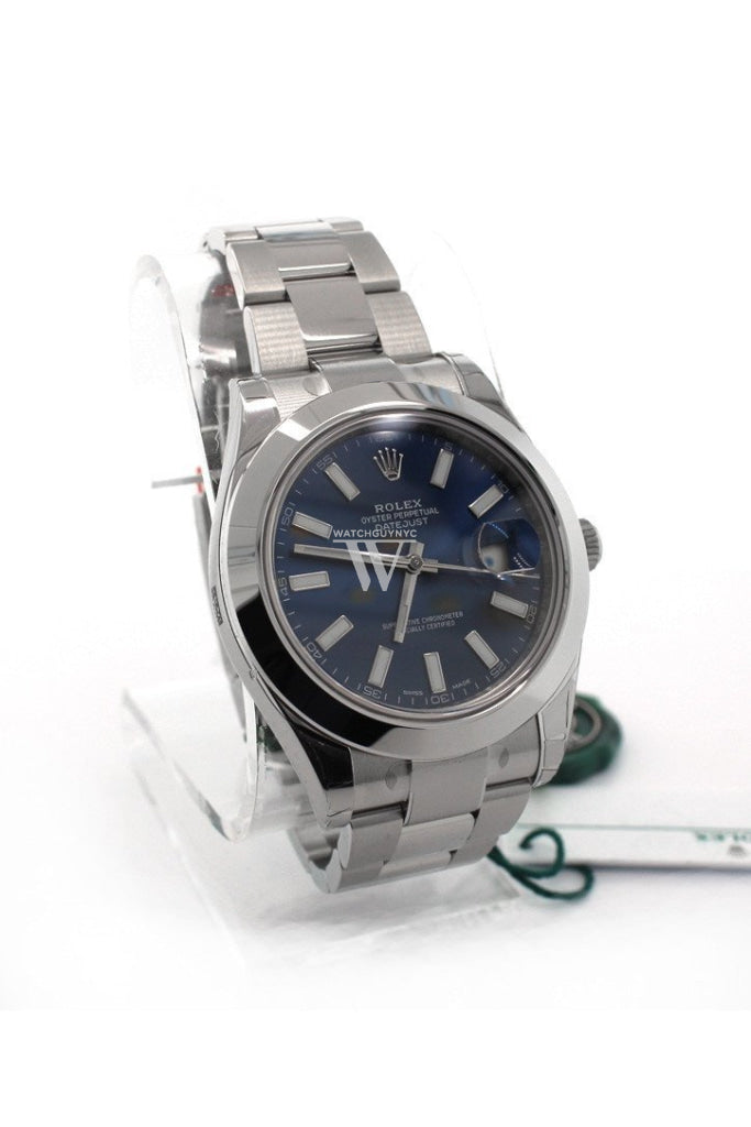 ROLEX Datejust II 41 Blue Dial Index Dial Steel Men's Watch 116300 Pre-owned