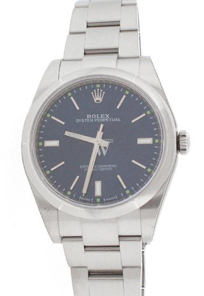 ROLEX Oyster Perpetual 39 Blue Dial Steel Men's Watch 114300