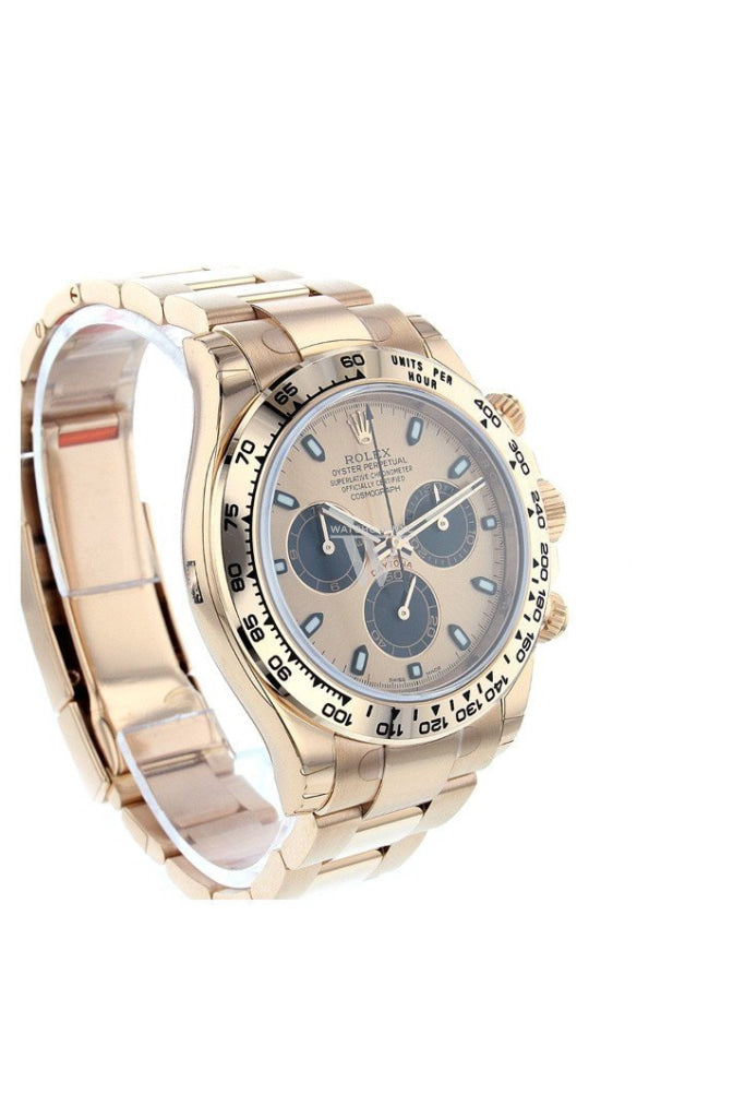 ROLEX Cosmograph Daytona 40 Pink and black Dial 18k Rose Gold Men's Watch 116505
