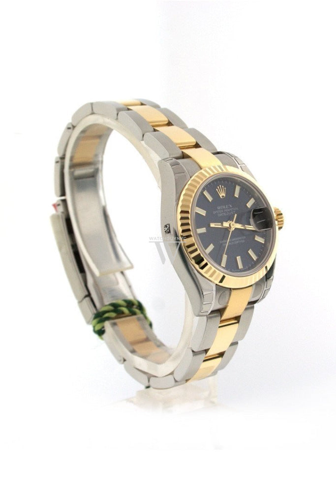 ROLEX Datejust 26 Blue Dial 18k Yellow Gold and Steel Ladies Watch 179173 Pre-owned