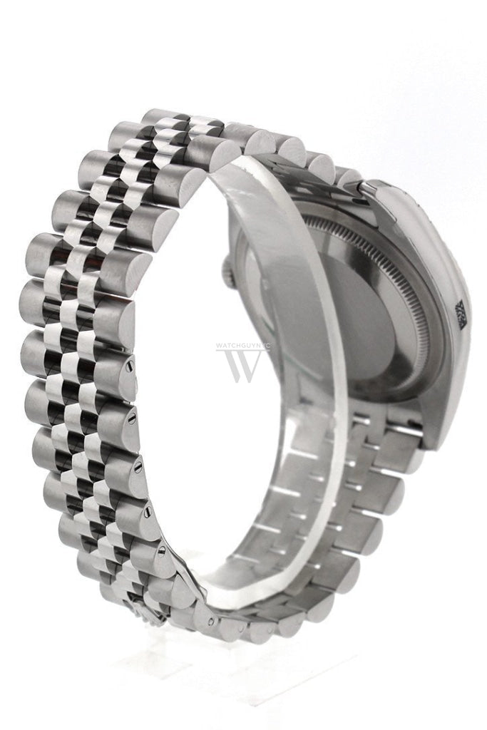 ROLEX Datejust 36 Black Roman Dial Fluted Bezel Jubilee Men's Watch 116234 Pre-owned