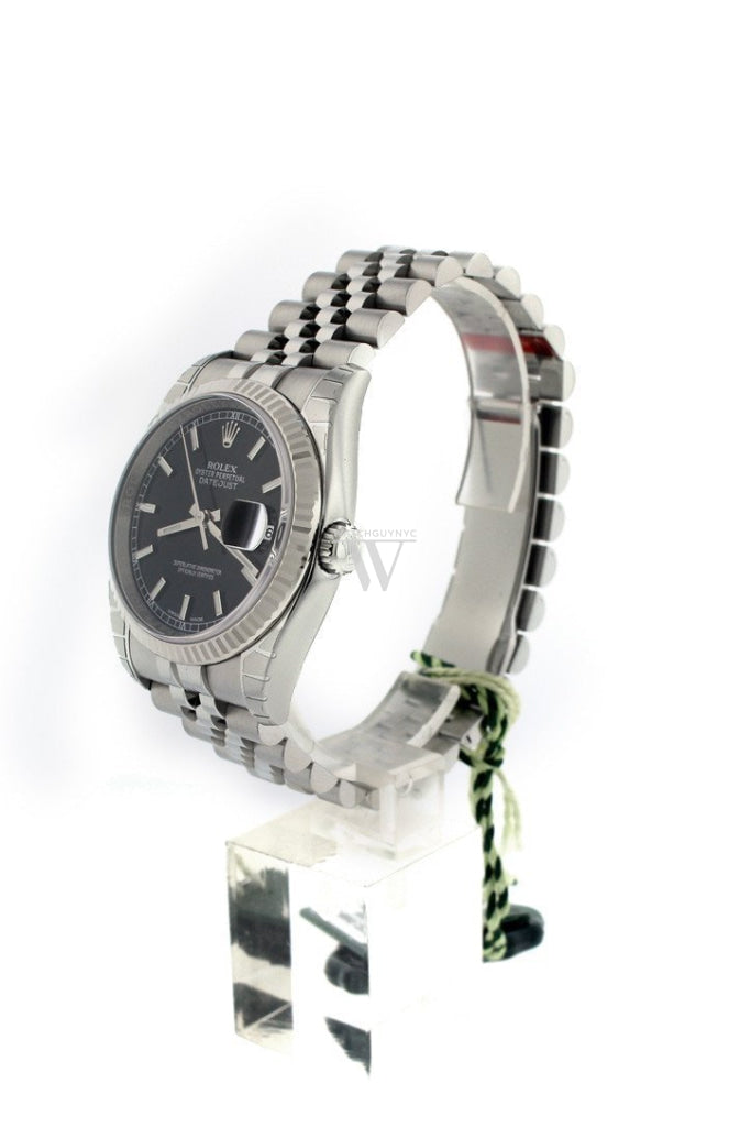 Rolex Datejust 36 Black Index Dial Steel Mens Watch 116234 Pre-owned