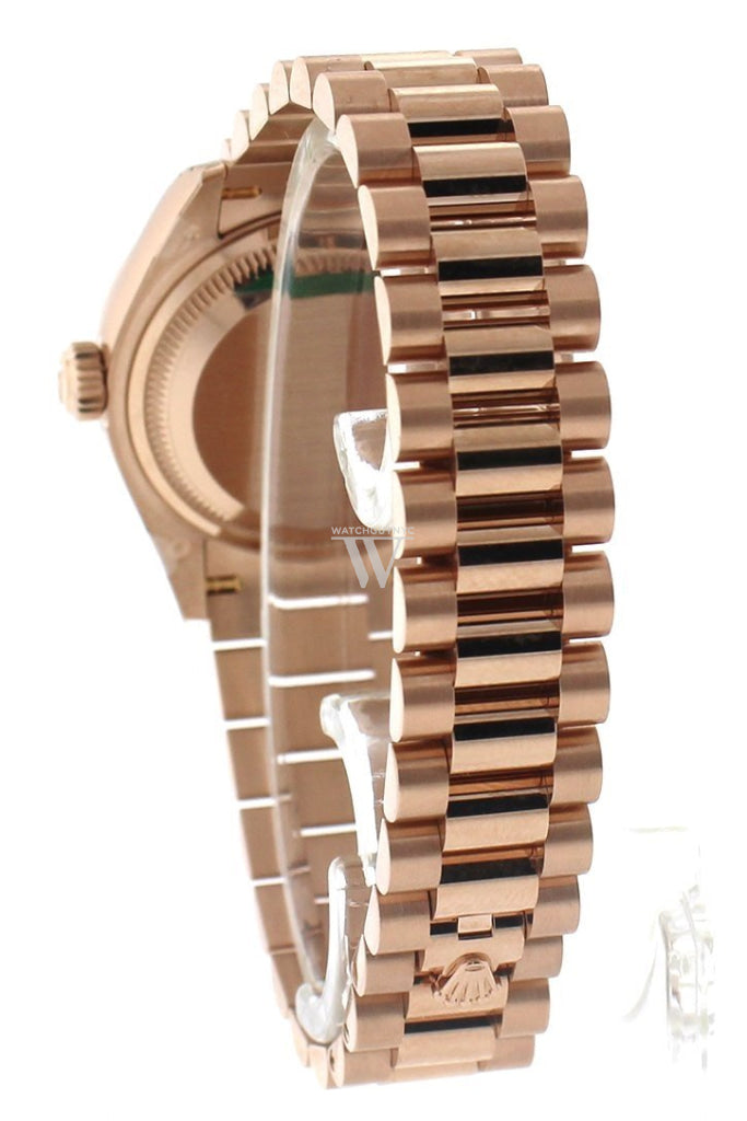 Rolex Datejust 28 White Roman Dial Fluted Bezel Rose Gold President Ladies Watch 279175 NP