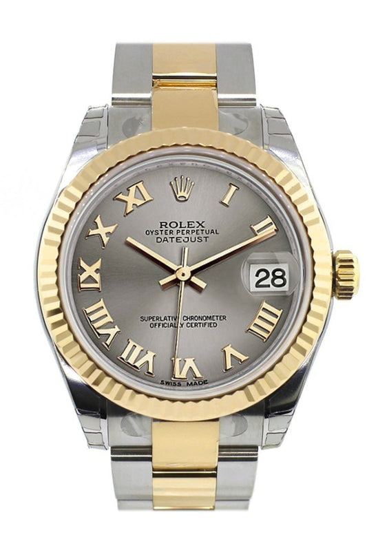 Rolex Datejust 31 Steel Roman Dial Fluted Bezel 18K Gold Two Tone Ladies 178273 Pre-owned