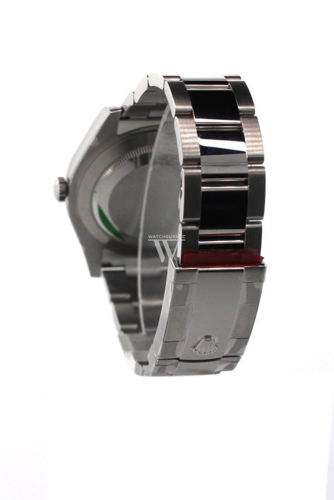 ROLEX Datejust II 41 Blue Roman Dial 18kt White Gold Fluted Bezel Men's Watch 116334 Pre-owned