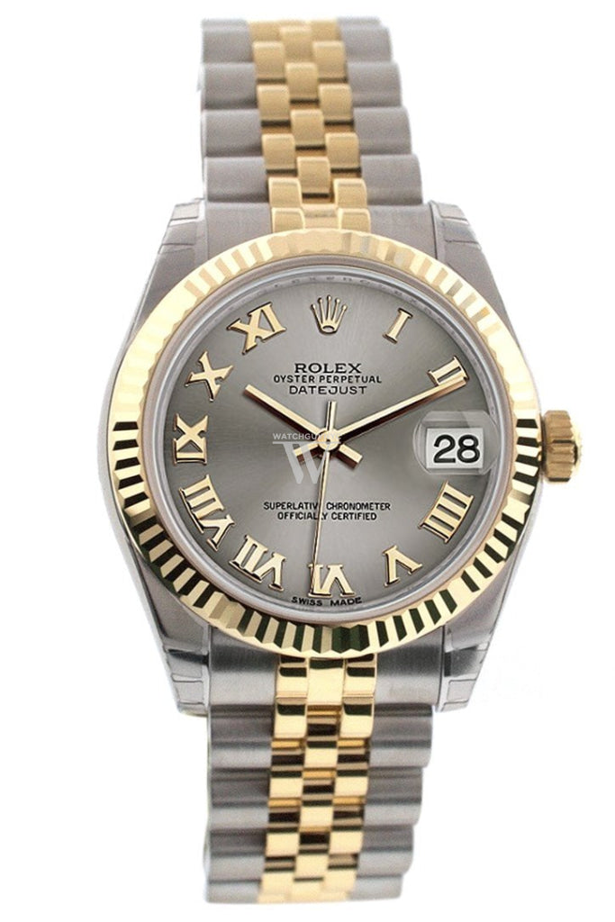 Rolex Datejust 31 Steel Roman Dial Fluted Bezel 18K Gold Two Tone Jubilee Ladies 178273 Pre-owned