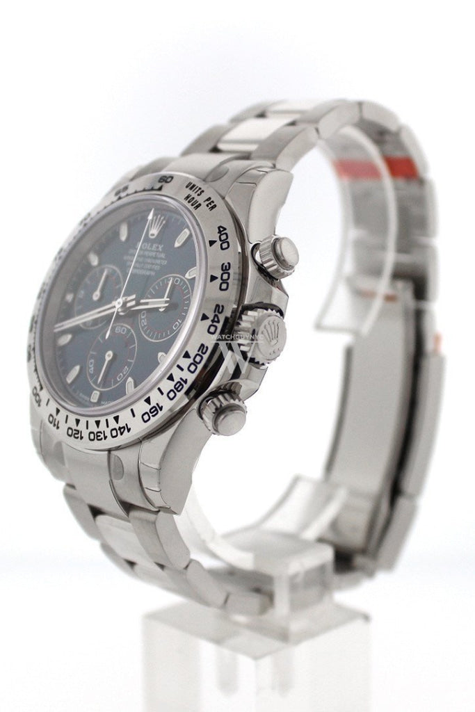 ROLEX Cosmograph Daytona 40 Blue Dial White Gold Oyster Men's Watch 116509