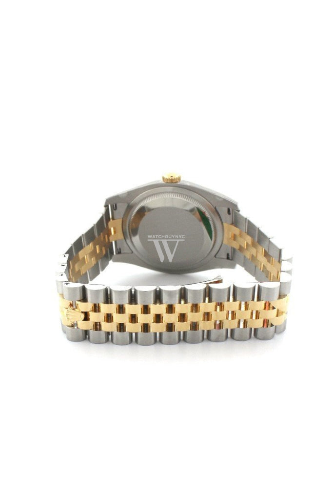 Rolex Datejust 36 White Roman Dial Fluted 18K Gold Two Tone Jubilee Watch 116233 Pre-owned