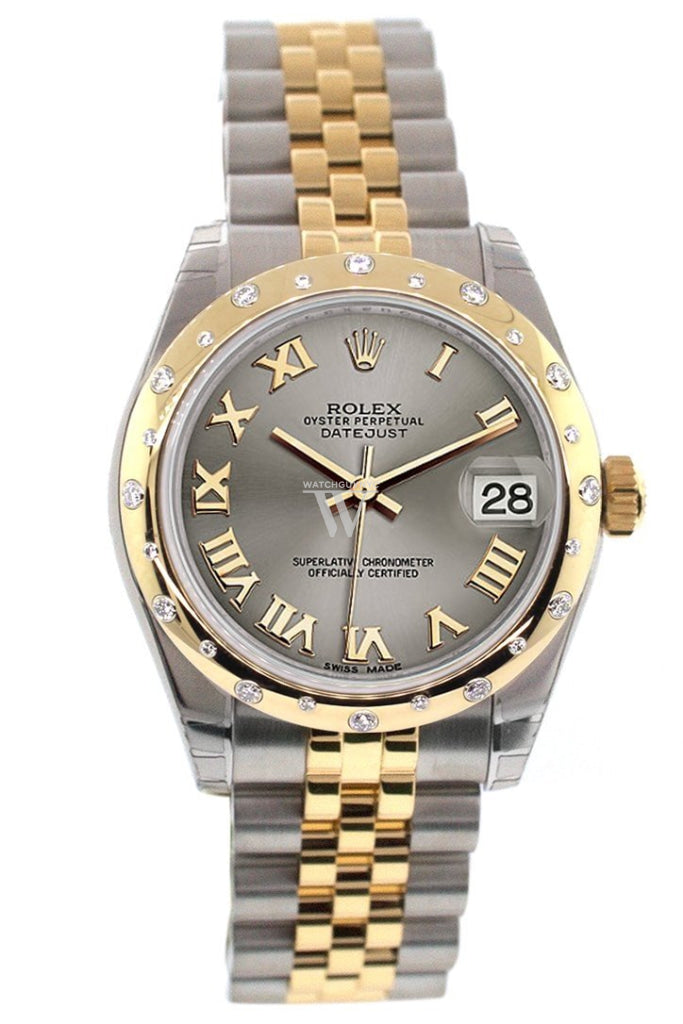 Rolex Datejust 31 Steel Roman Dial Diamond Bezel 18K Gold Two Tone Jubilee Ladies 178343 Pre-owned