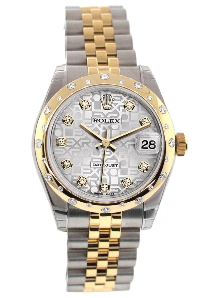 Rolex Datejust 31 Silver Jubilee Diamond Dial Diamond Bezel 18K Gold Two Tone Jubilee Ladies 178343 Pre-owned
