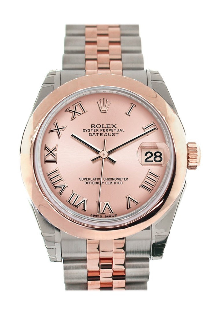 Rolex Datejust 31 Pink Roman Dial 18K Rose Gold Two Tone Jubilee Ladies Watch 178241 Pre-owned