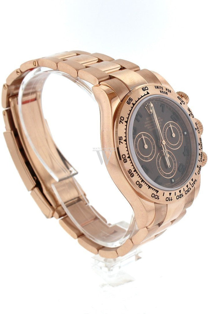 Rolex Cosmograph Daytona Chocolate Dial 18K Everose Gold Rolex Oyster Automatic Men's Watch 116505