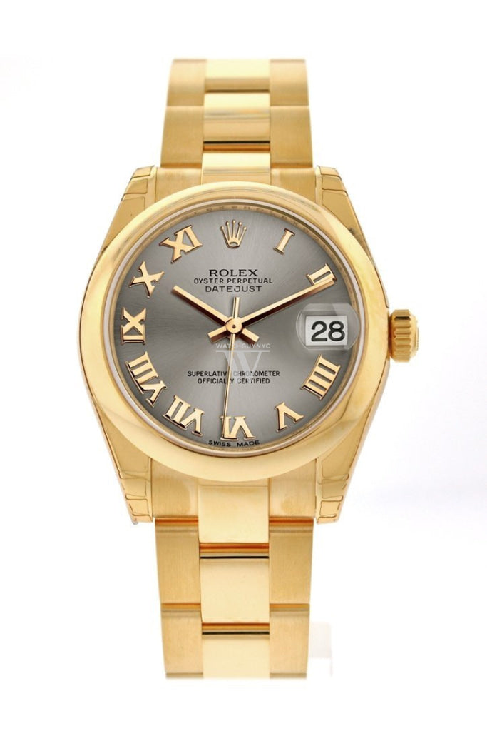 Rolex Datejust 31 Steel Roman Dial 18K Yellow Gold Ladies Watch 178248 Pre-owned