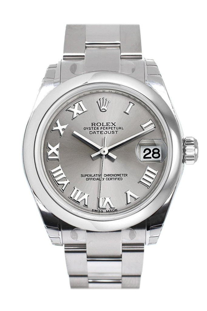 Rolex Datejust 31 Rhodium Roman Dial Steel Ladies Watch 178240 Pre-owned