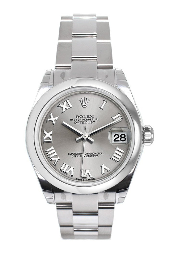 Rolex Datejust 31 Rhodium Roman Dial Steel Ladies Watch 178240 Pre-owned