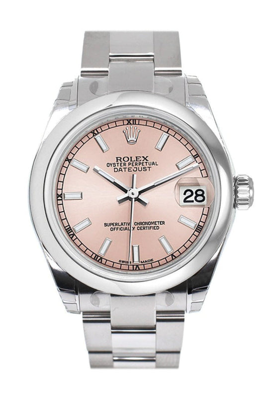 Rolex Datejust 31 Pink Dial Steel Ladies Watch 178240 Pre-owned