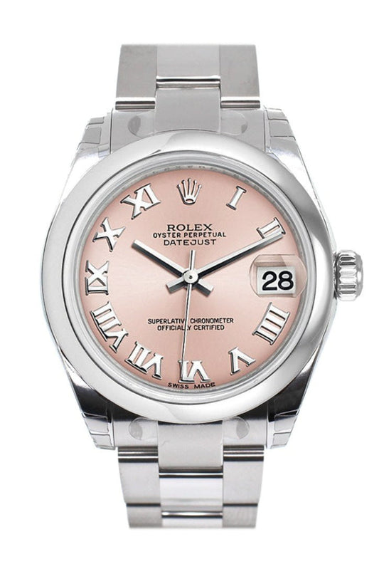 Rolex Datejust 31 Pink Roman Dial Steel Ladies Watch 178240 Pre-owned