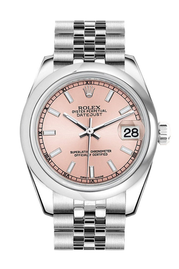 Rolex Datejust 31 Pink Dial Stainless Steel Jubilee Ladies Watch 178240 Pre-owned