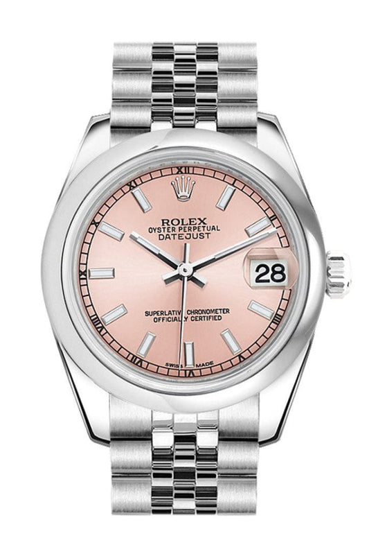 Rolex Datejust 31 Pink Dial Stainless Steel Jubilee Ladies Watch 178240 Pre-owned