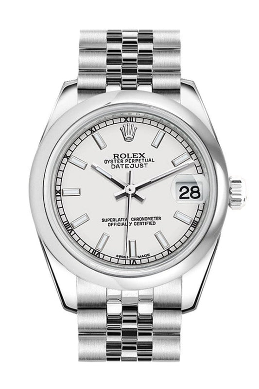 Rolex Datejust 31 White Dial Stainless Steel Jubilee Ladies Watch 178240 Pre-owned