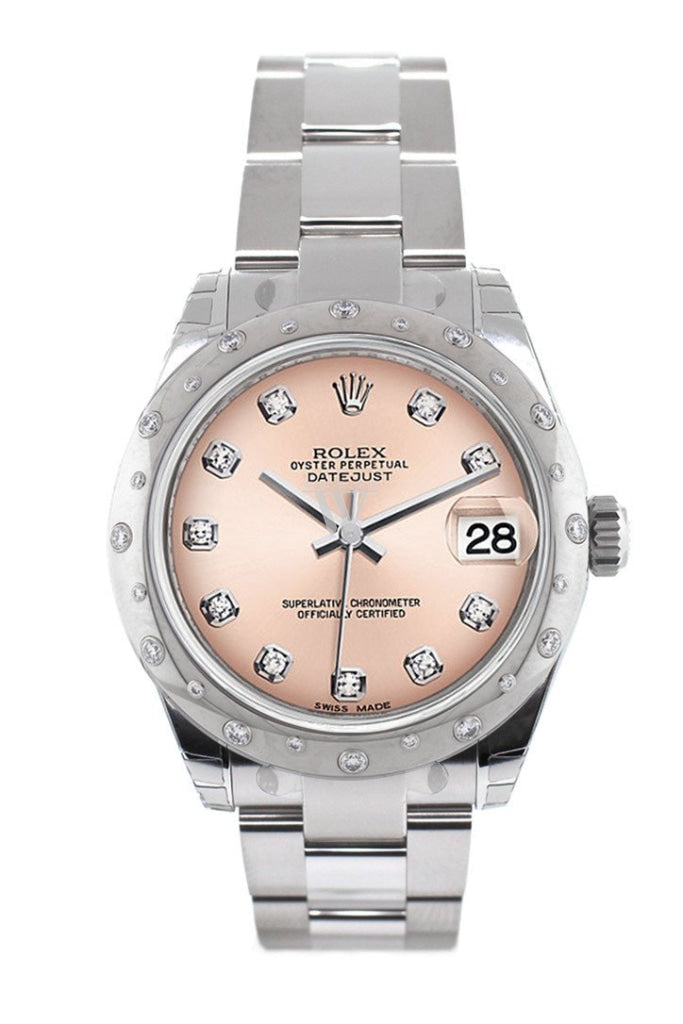 Rolex Datejust 31 Pink Diamond Dial Dome set with Diamonds Bezel Ladies Watch 178344 Pre-owned