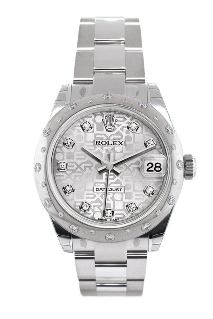 Rolex Datejust 31 Silver Jubilee Diamond Dial Dome set with Diamonds Bezel Ladies Watch 178344 Pre-owned